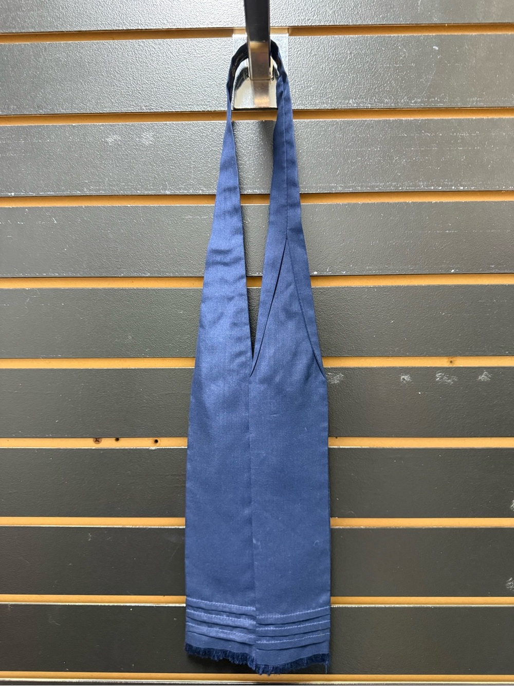 Vintage Ginnie Johansen 100% Silk Navy Neck Tie Sash Scarf 45”
